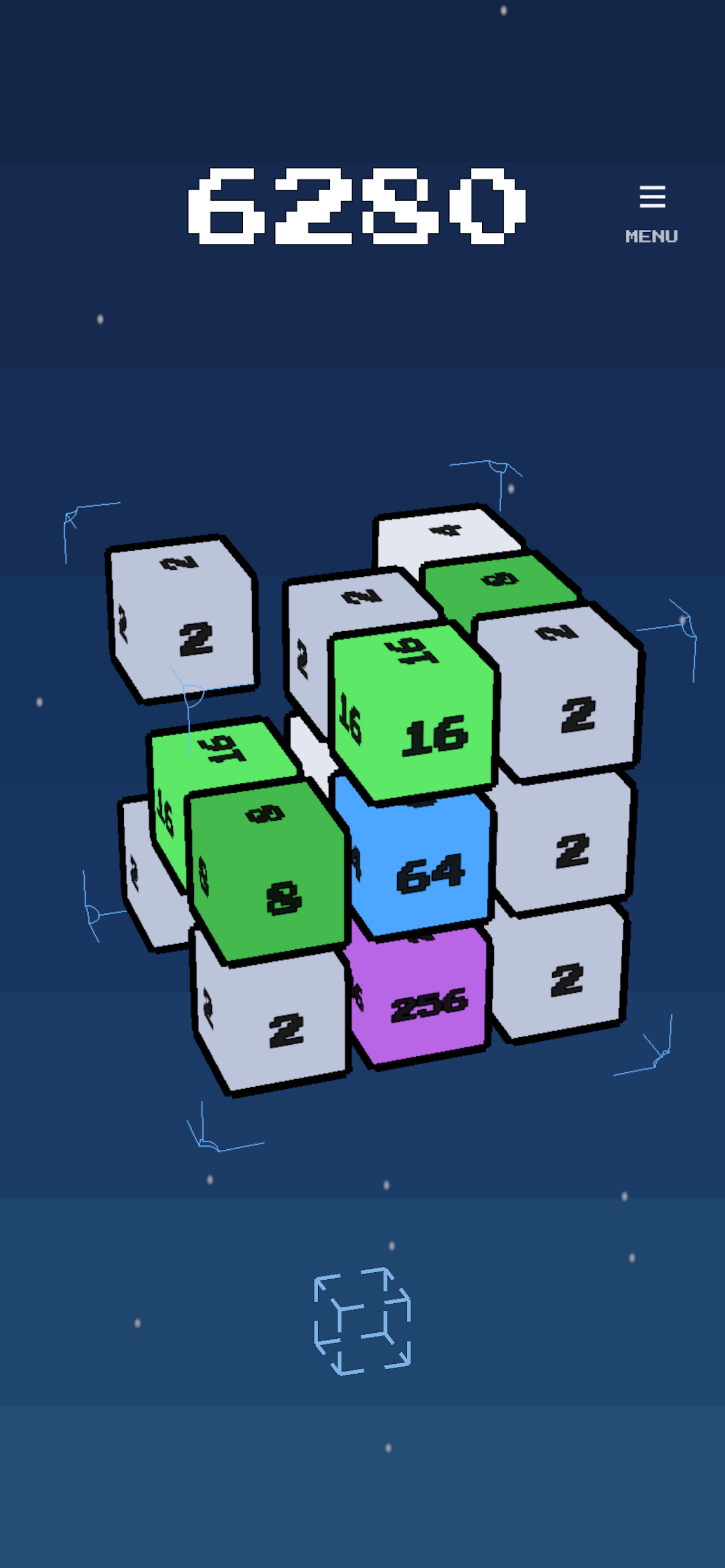 Cubix screenshot showing a 3x3x3 puzzle space