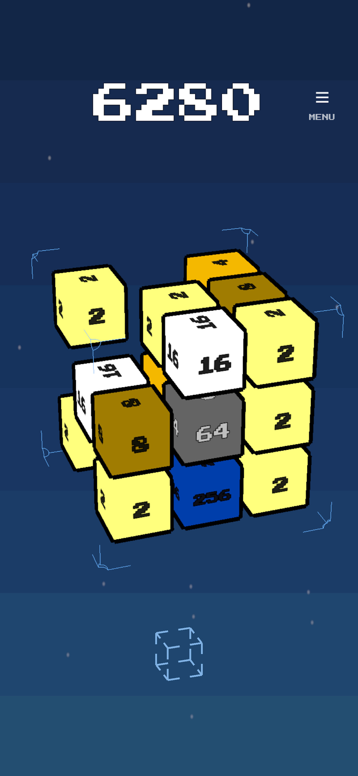 Cubix screenshot showing camera rotation and depth-based planning